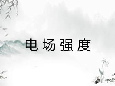 电场强度