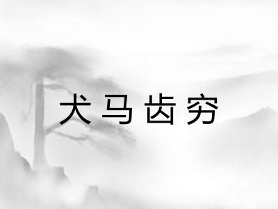 犬马齿穷