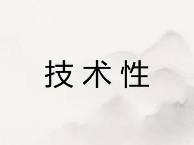 技术性