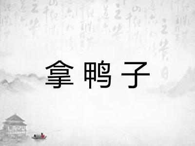 拿鸭子