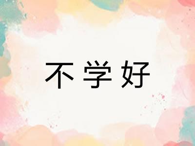 不学好