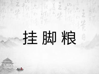 挂脚粮
