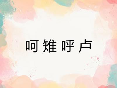 呵雉呼卢