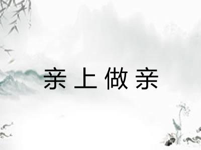 亲上做亲