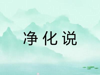 净化说