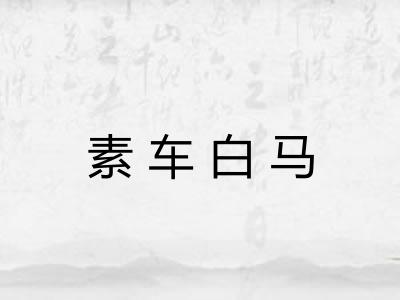 素车白马