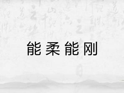 能柔能刚