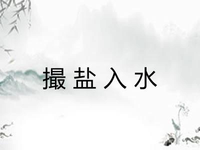 撮盐入水