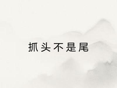 抓头不是尾