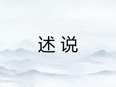 述说