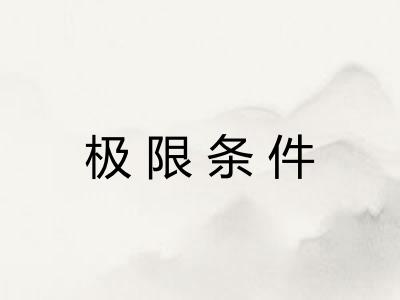 极限条件