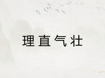 理直气壮