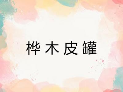 桦木皮罐