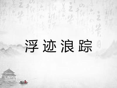 浮迹浪踪