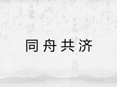 同舟共济