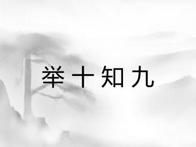 举十知九