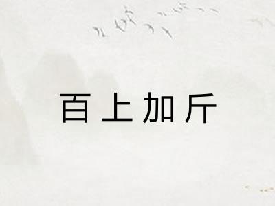 百上加斤