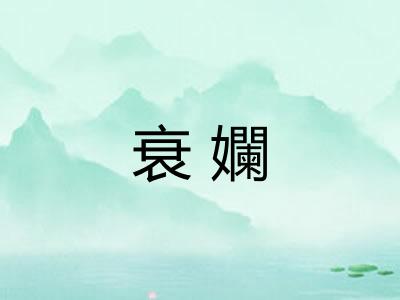 衰孄