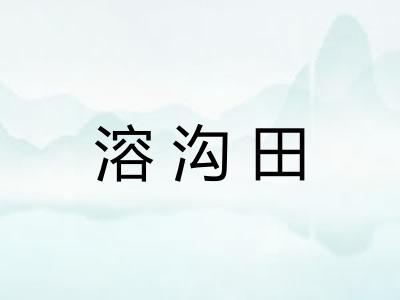 溶沟田