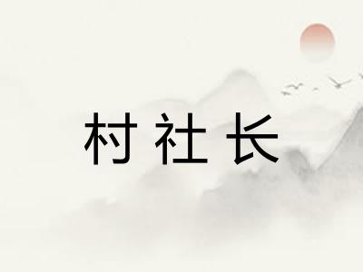 村社长