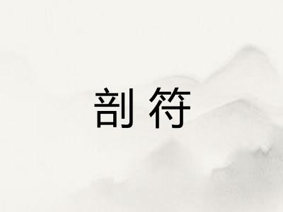 剖符