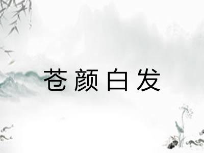 苍颜白发