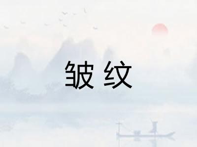 皱纹