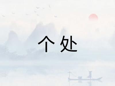 个处