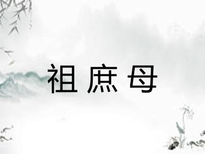 祖庶母