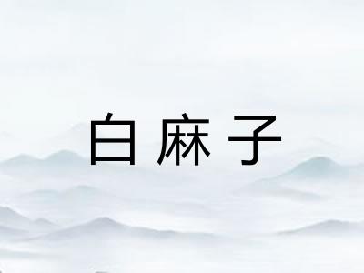 白麻子