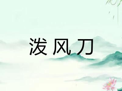 泼风刀