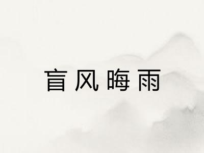 盲风晦雨