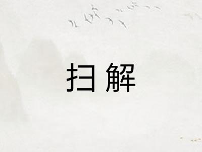 扫解