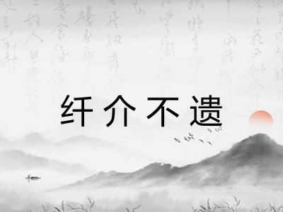 纤介不遗