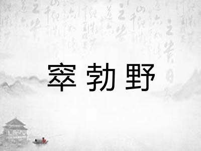窣勃野