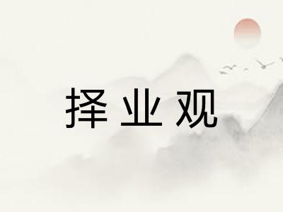 择业观