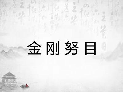 金刚努目