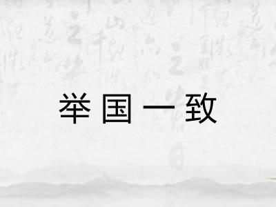 举国一致