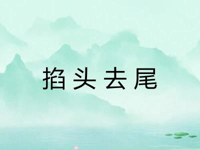 掐头去尾