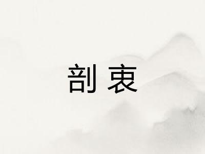 剖衷