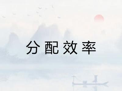 分配效率