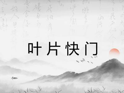 叶片快门