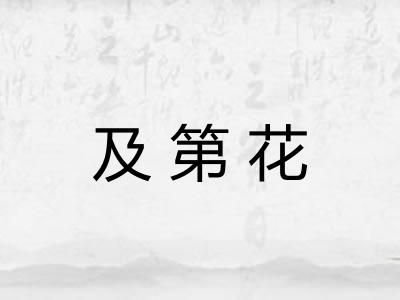 及第花