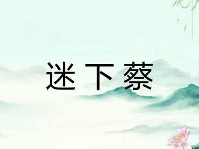 迷下蔡