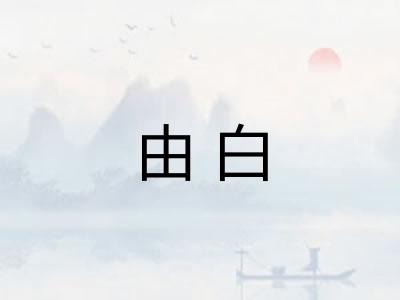 由白