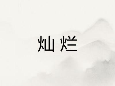 灿烂