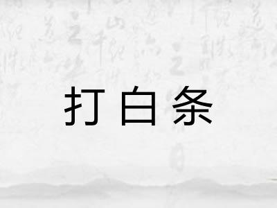 打白条
