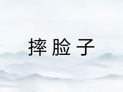 摔脸子