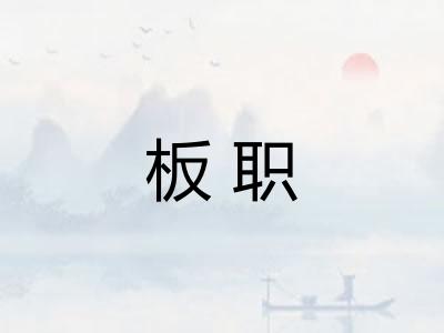 板职