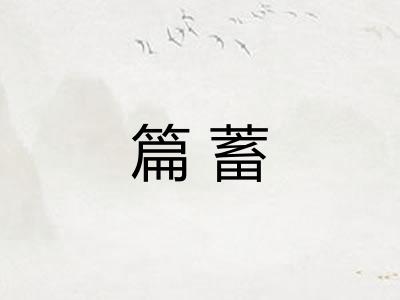 篇蓄